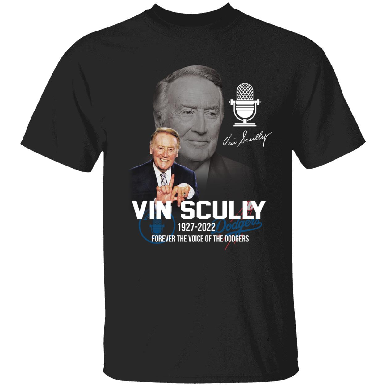 Rip Vin Scully 1927 2022 Microphone Shirt