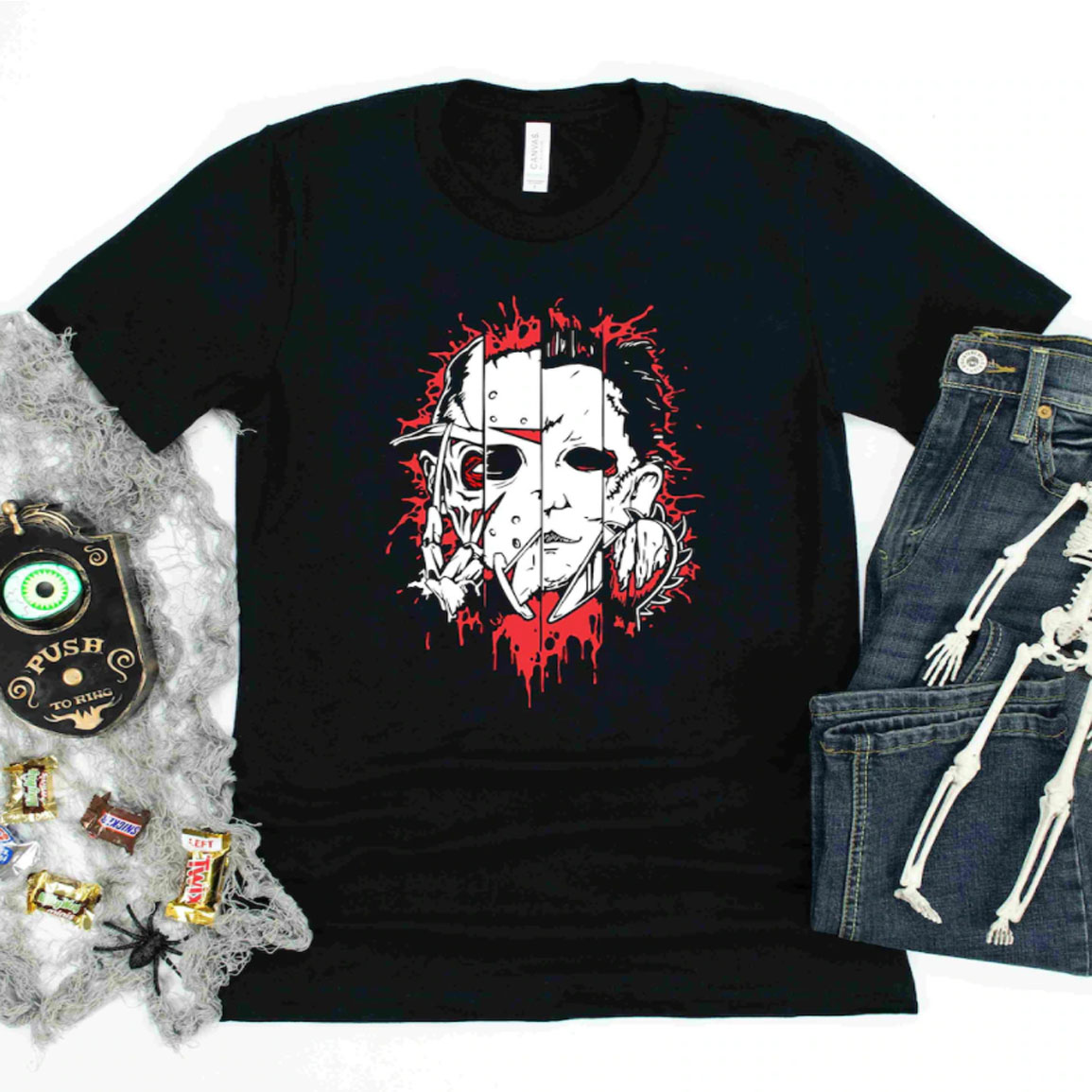Slasher Squad Freddy Jason Michael Leatherface Shirt