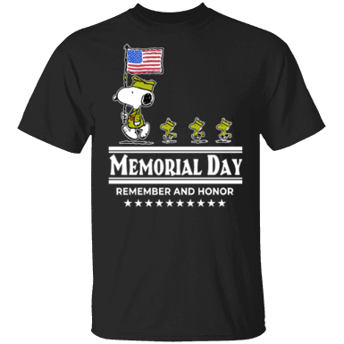 Snoopy And Woodstock Memorial Day Remember And Honor Shirt