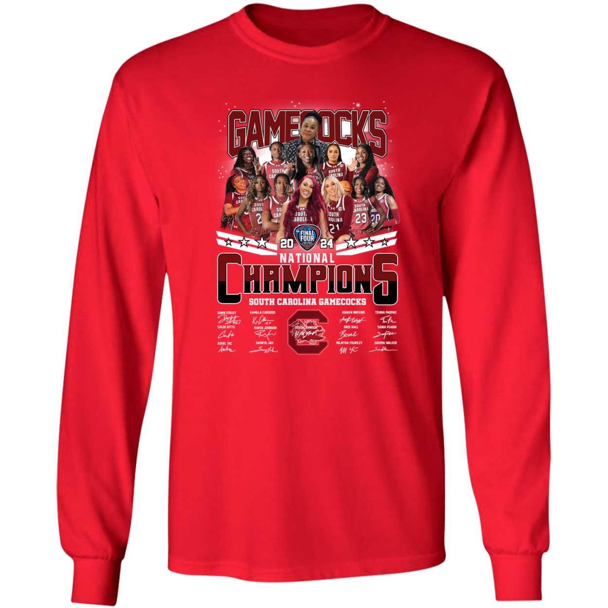South Carolina Gamecocks Womens Basketball Champions 2024 Shirt 4 1.jpg