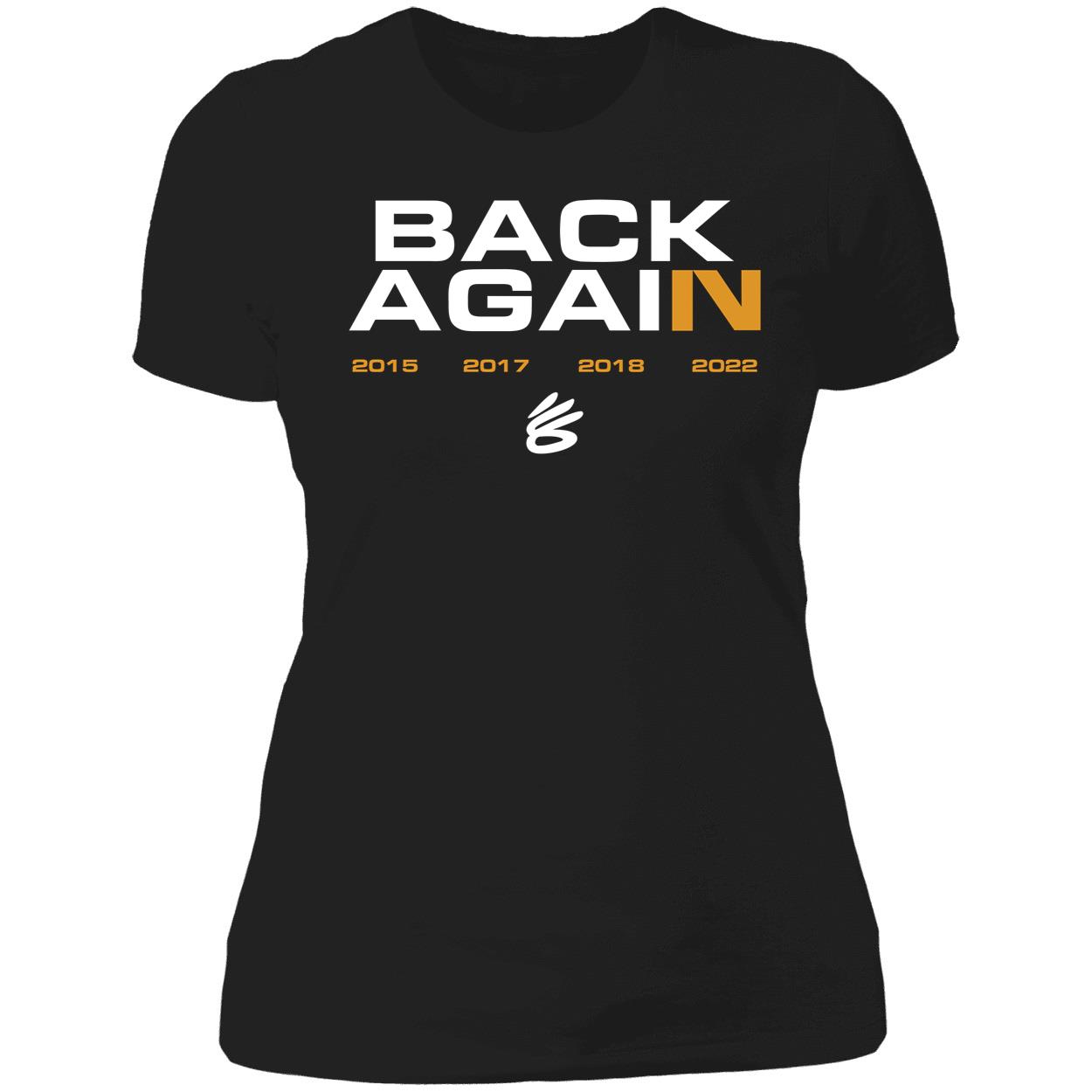 Steph Curry Back Again Ladies Boyfriend Shirt