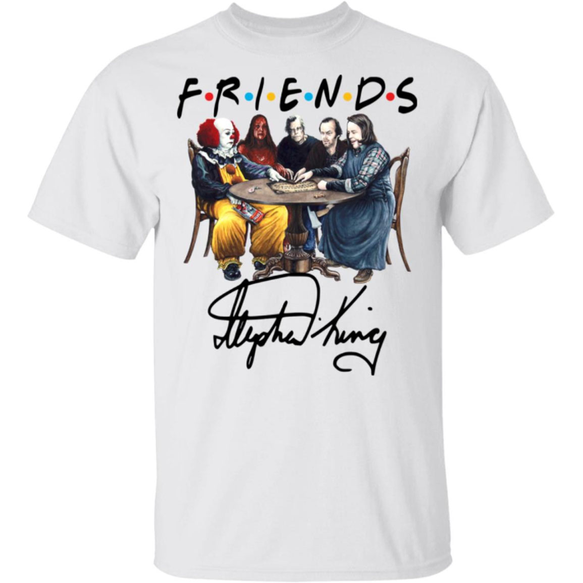 Stephen King Horror Characters Friends Signature Shirt