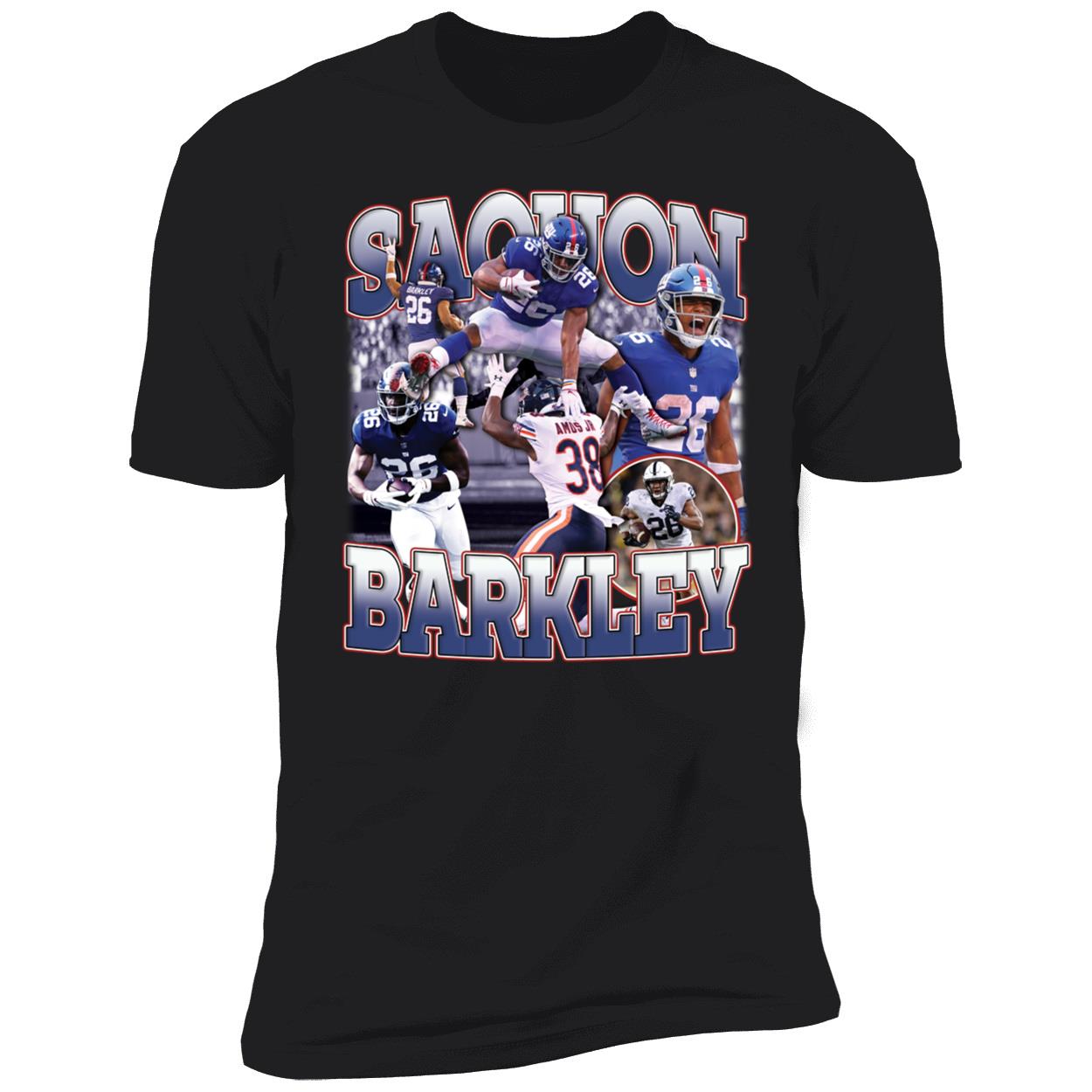 Sterling Shepard Wearing Saquon Barkley Premium SS T-Shirt