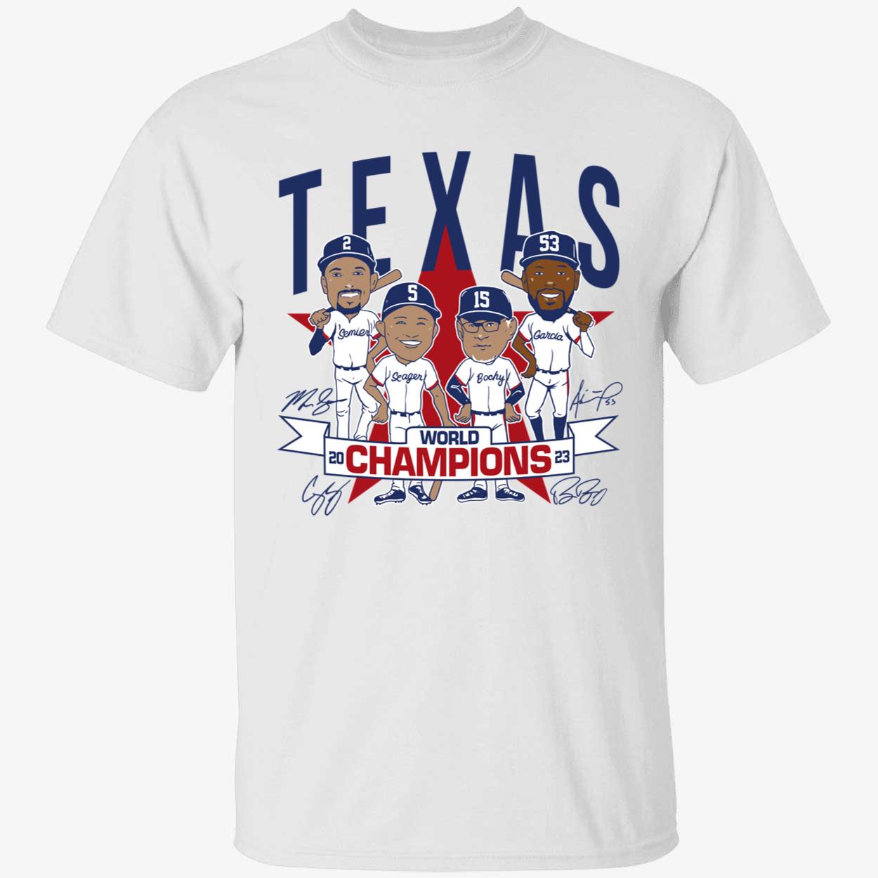 Texas Baseball World Champions 2023 Caricatures Shirt 1 1.jpg