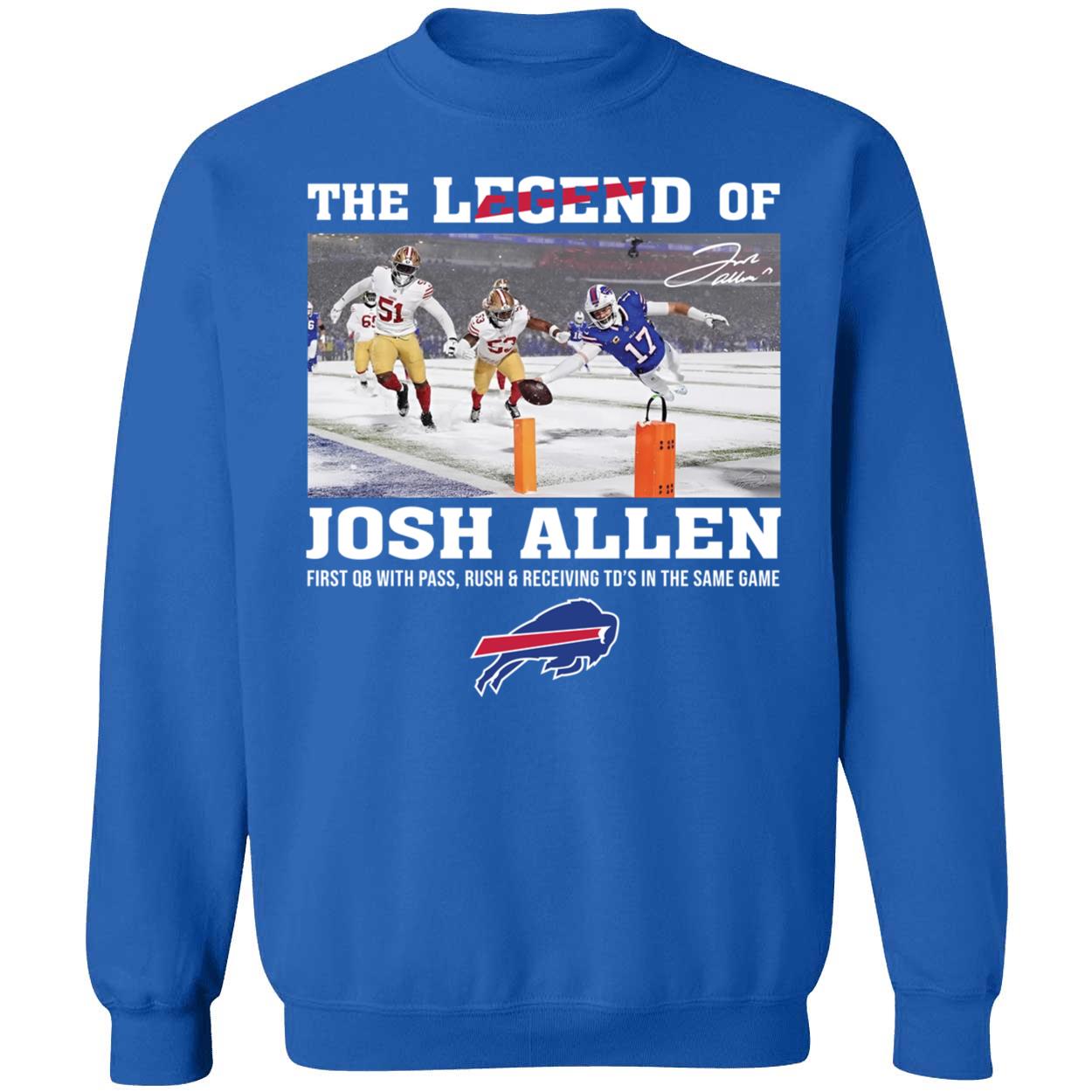 The Legend Of Josh Allen First Qb With Pass Rush And Receiving Signature Shirt 3 1.jpg