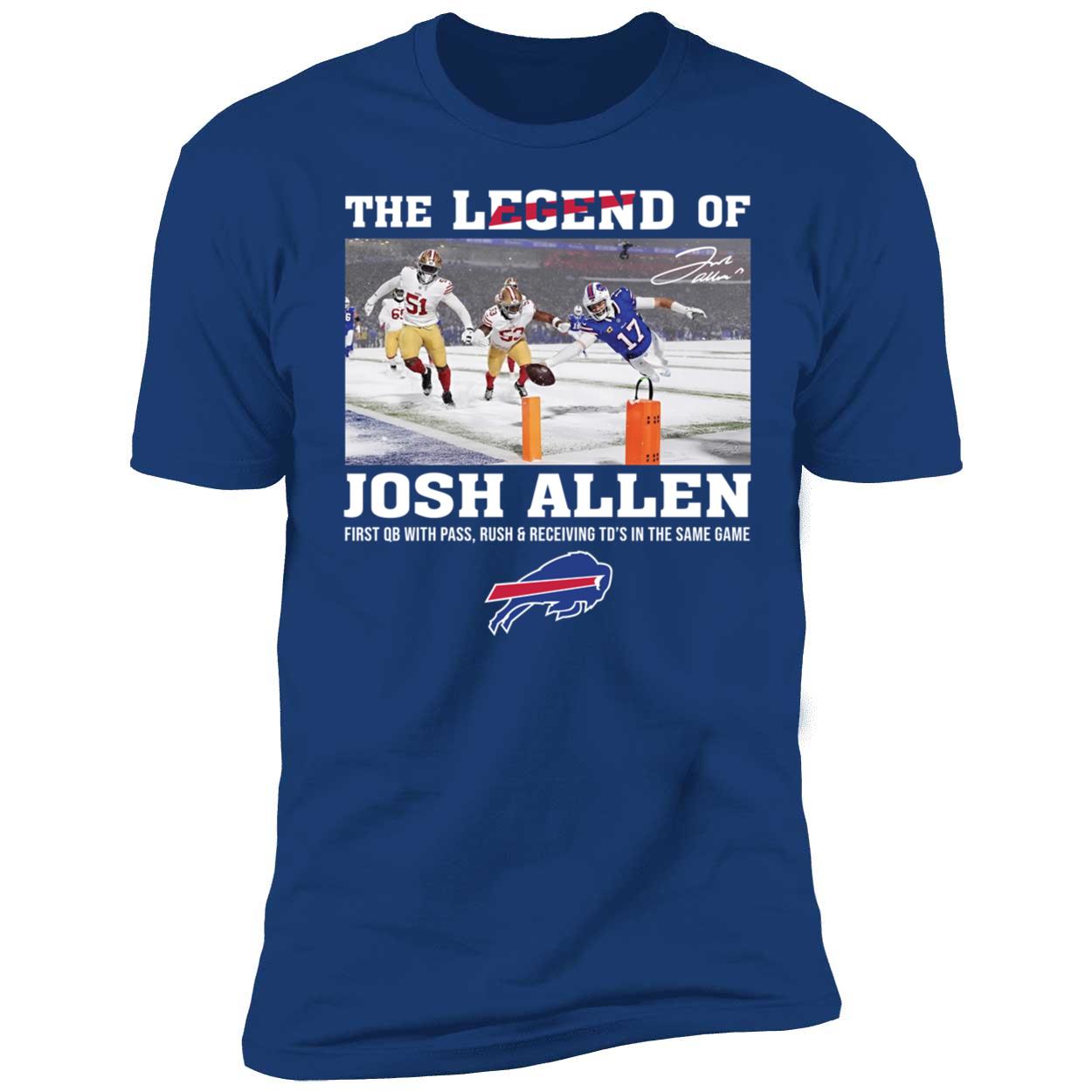 The Legend Of Josh Allen First Qb With Pass Rush And Receiving Signature Shirt 5 1.jpg