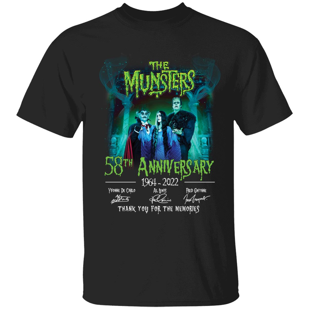 The Munsters 58th Anniversary 1964 2022 Thank You For The Memories Shirt