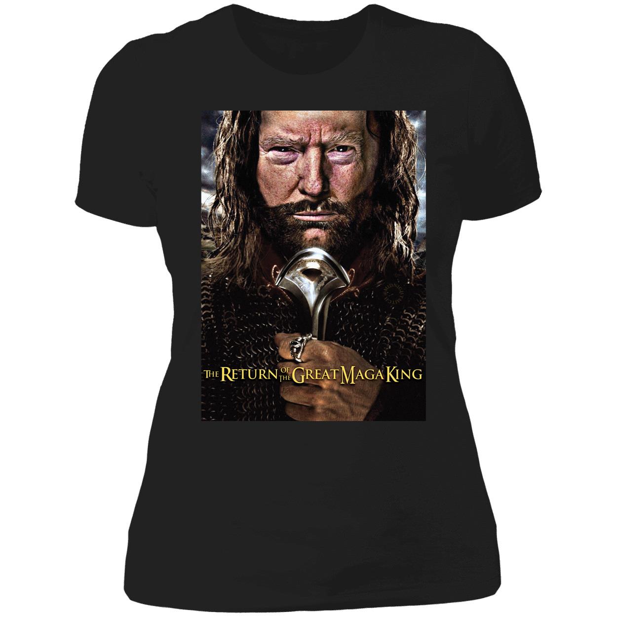 The Return Of The Great Maga King Ladies Boyfriend Shirt