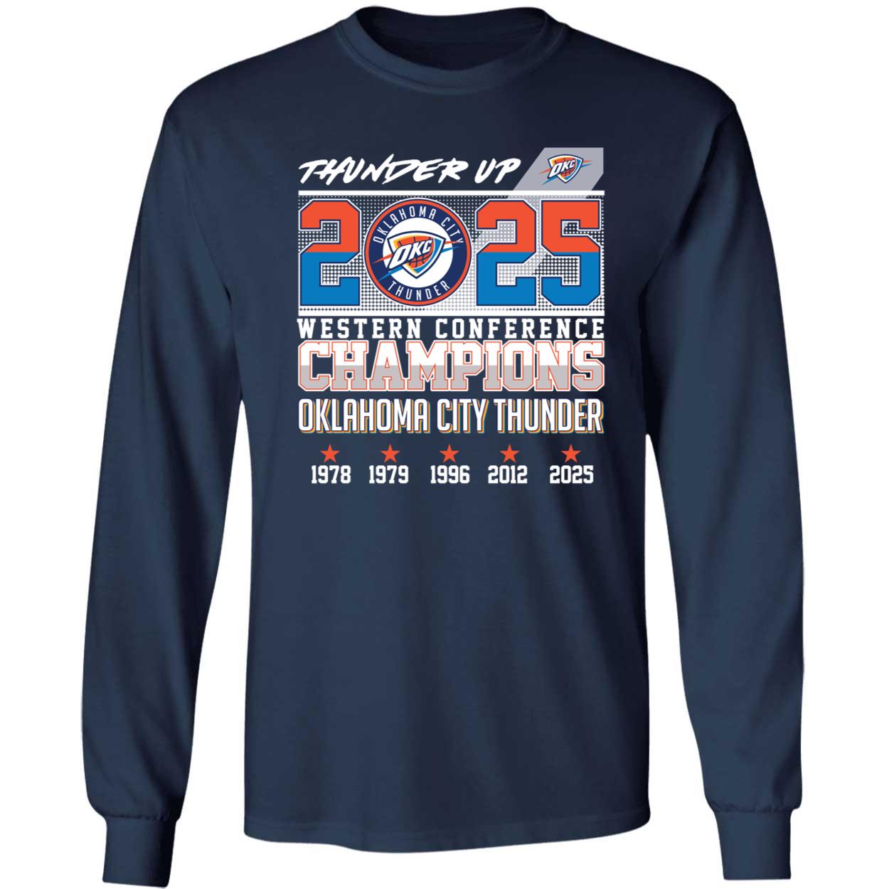 Thunder Up 2025 Western Conference Champions Oklahoma City Thunder Shirt 4 1.jpg