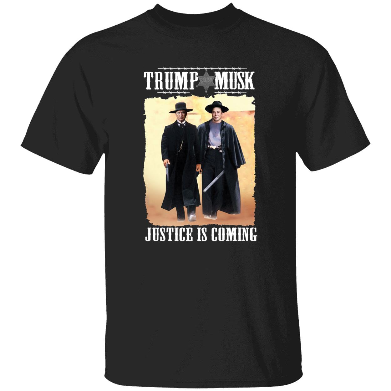 Tombstone Trump Elon Musk Justice Is Coming Shirt