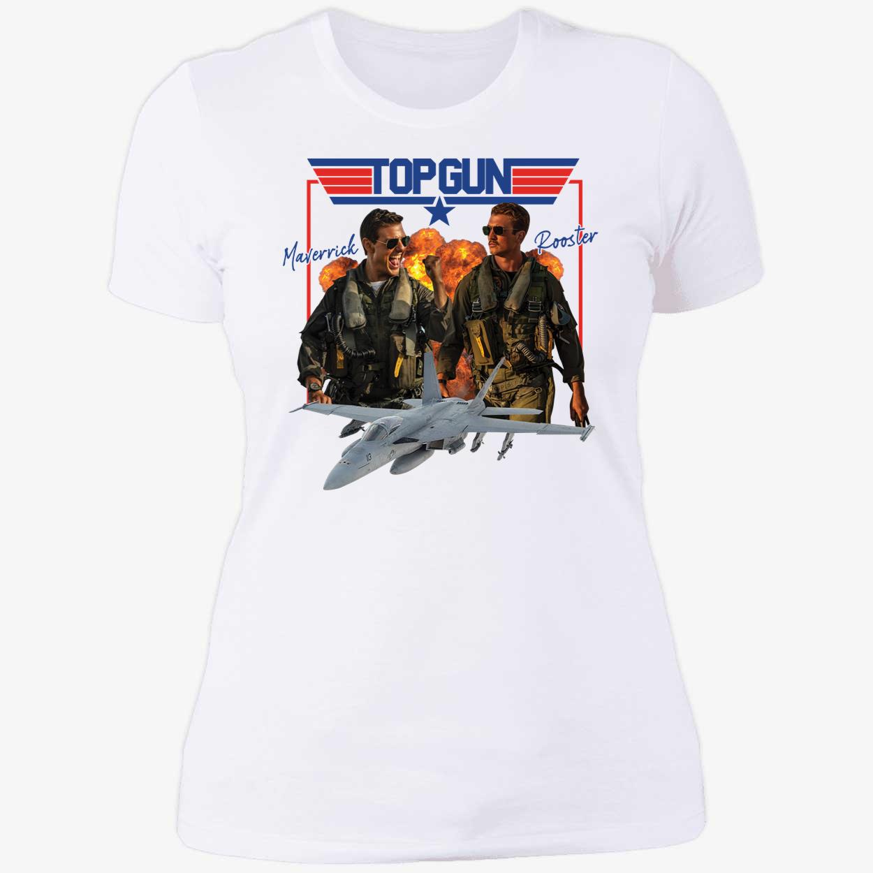 Top Gun Maverick Rooster Ladies Boyfriend Shirt