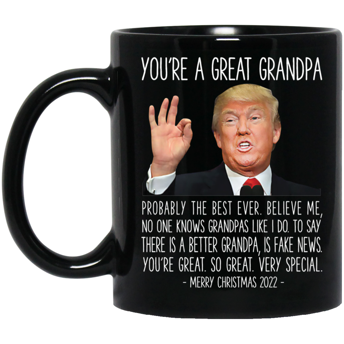 Trump You're A Great Grandpa Merry Christmas 2022 Mug