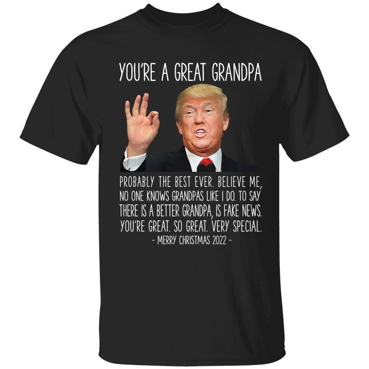 Trump You're A Great Grandpa Merry Christmas 2022 shirt