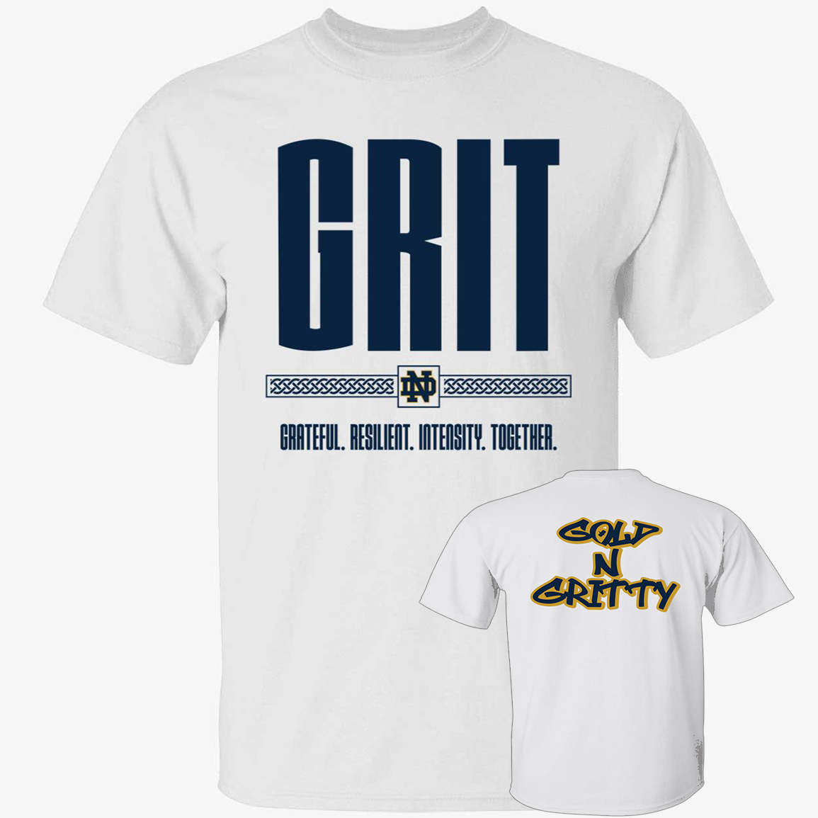 [Front+Back] Tyler Horka Grit Grateful Resilient Intensity Together Gold N Gritty Shirt