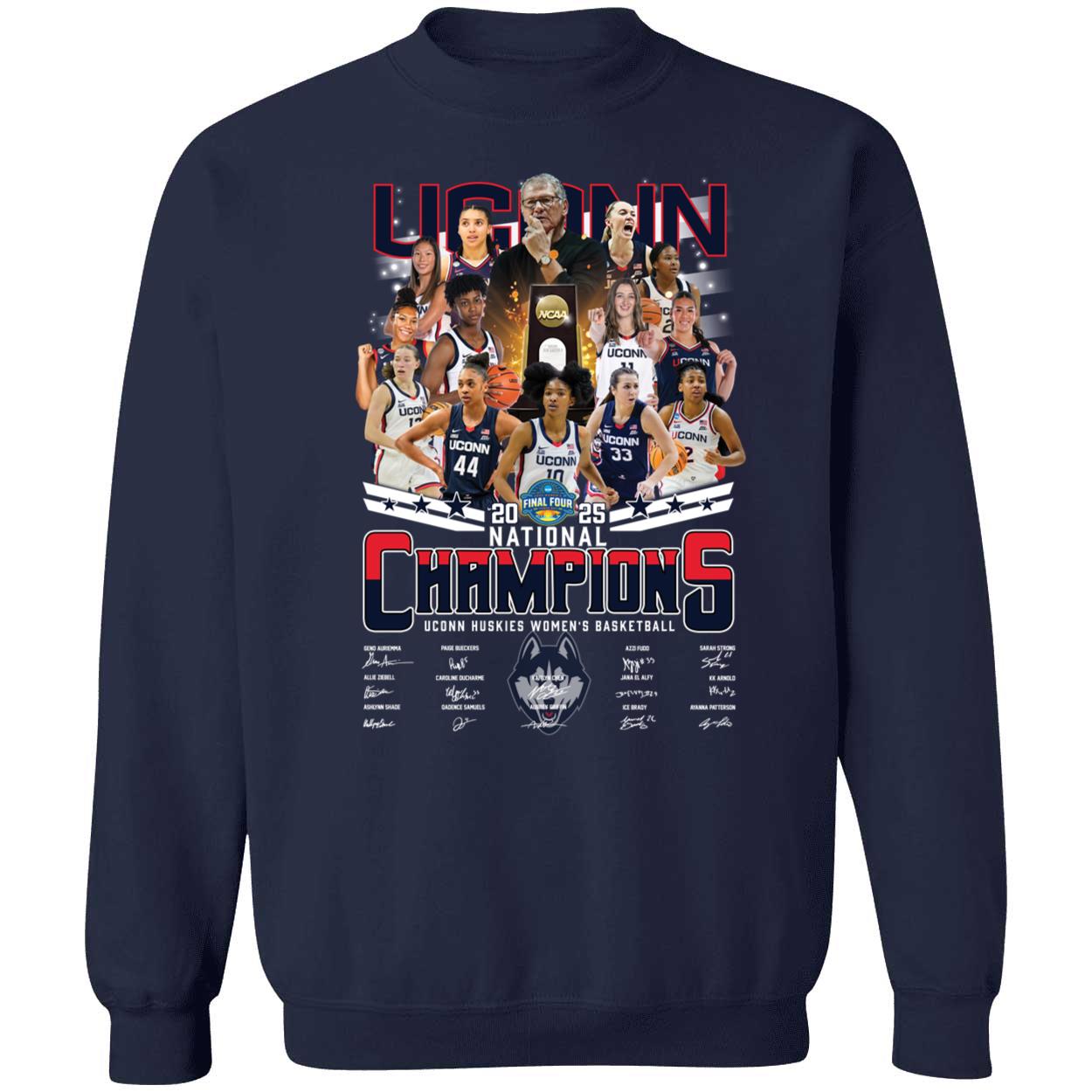 Uconn Huskies Womens Basketball 2025 National Champions Signature Shirt 3 1.jpg