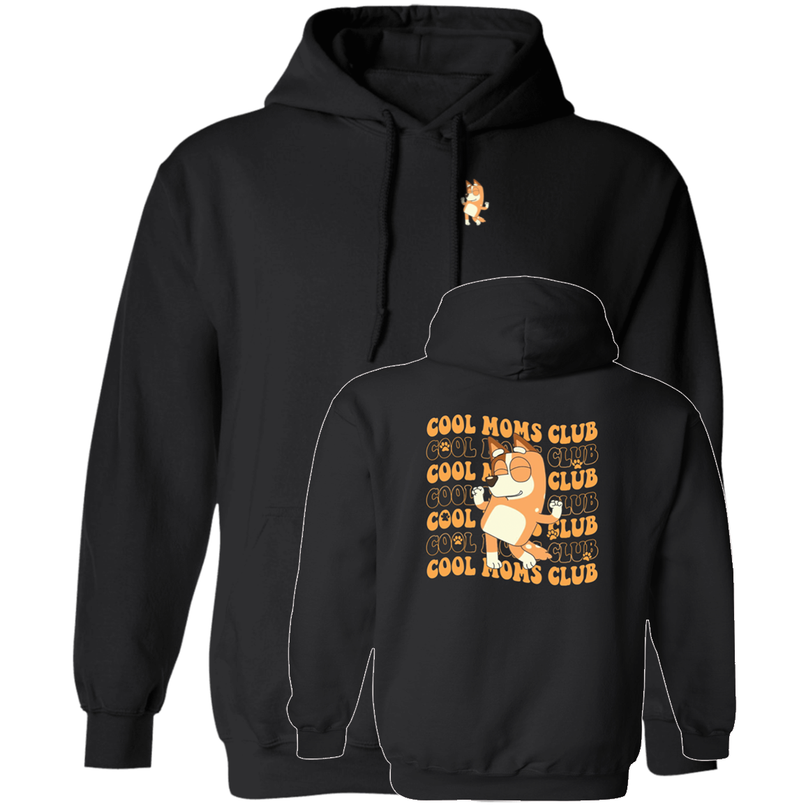 [Front + Back] Bluey Cool Moms Club Hoodie