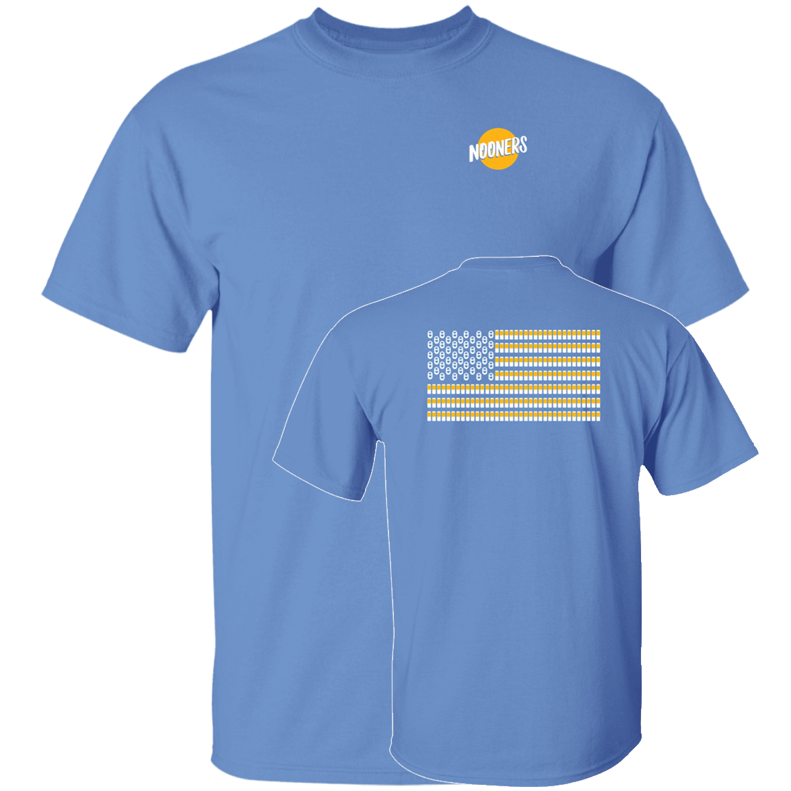 [Front + Back] Nooners Can Flag Shirt