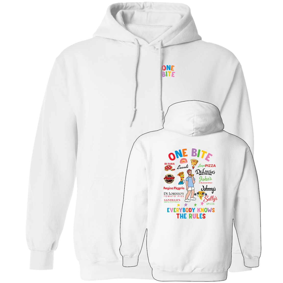 [Front + Back] One Bite Everybody Knows The Rules Hoodie
