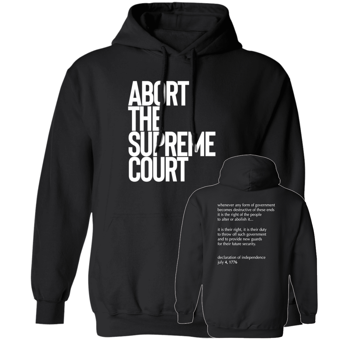 [Front + Back] Vintage 1990 Abort The Supreme Court Hoodie