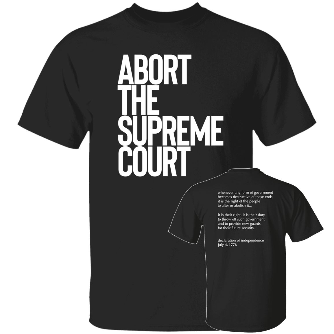 [Front + Back] Vintage 1990 Abort The Supreme Court Shirt