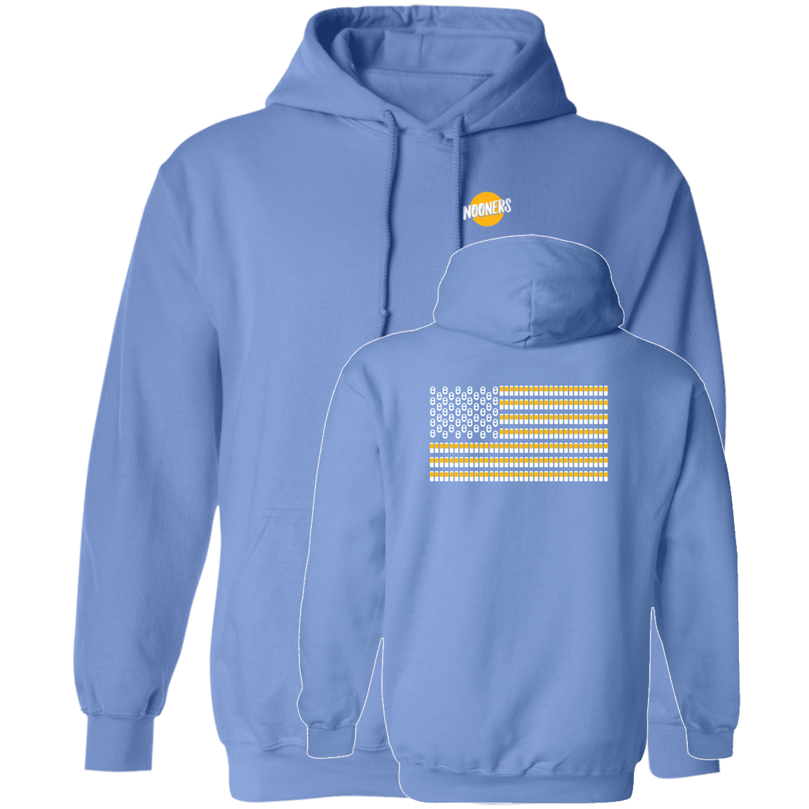 [Front + Back] Nooners Can Flag Hoodie