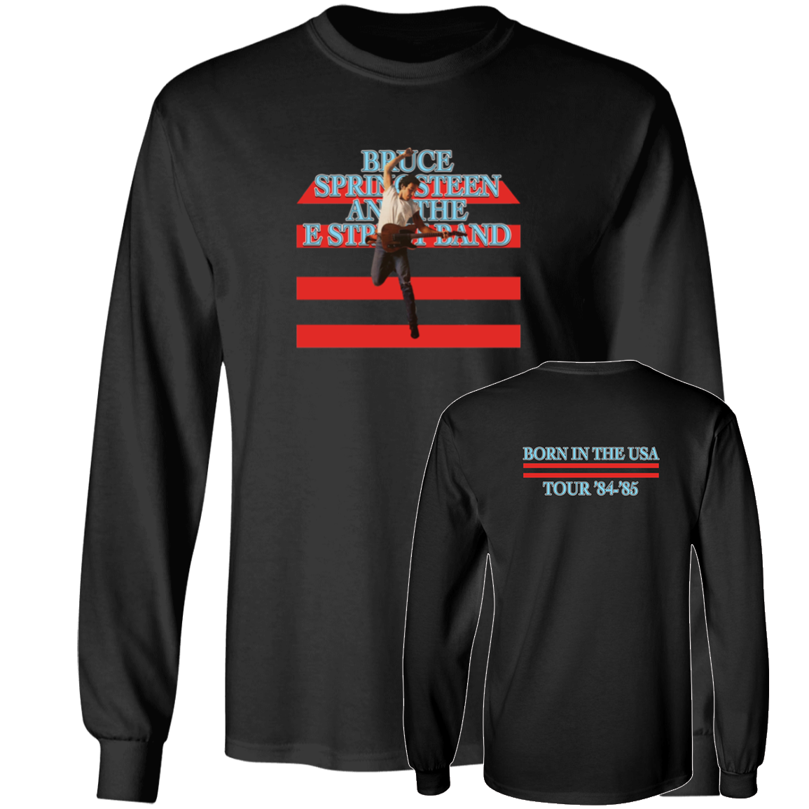 [Front + Back] Bruce Springsteen Born In The USA Long Sleeve Shirt