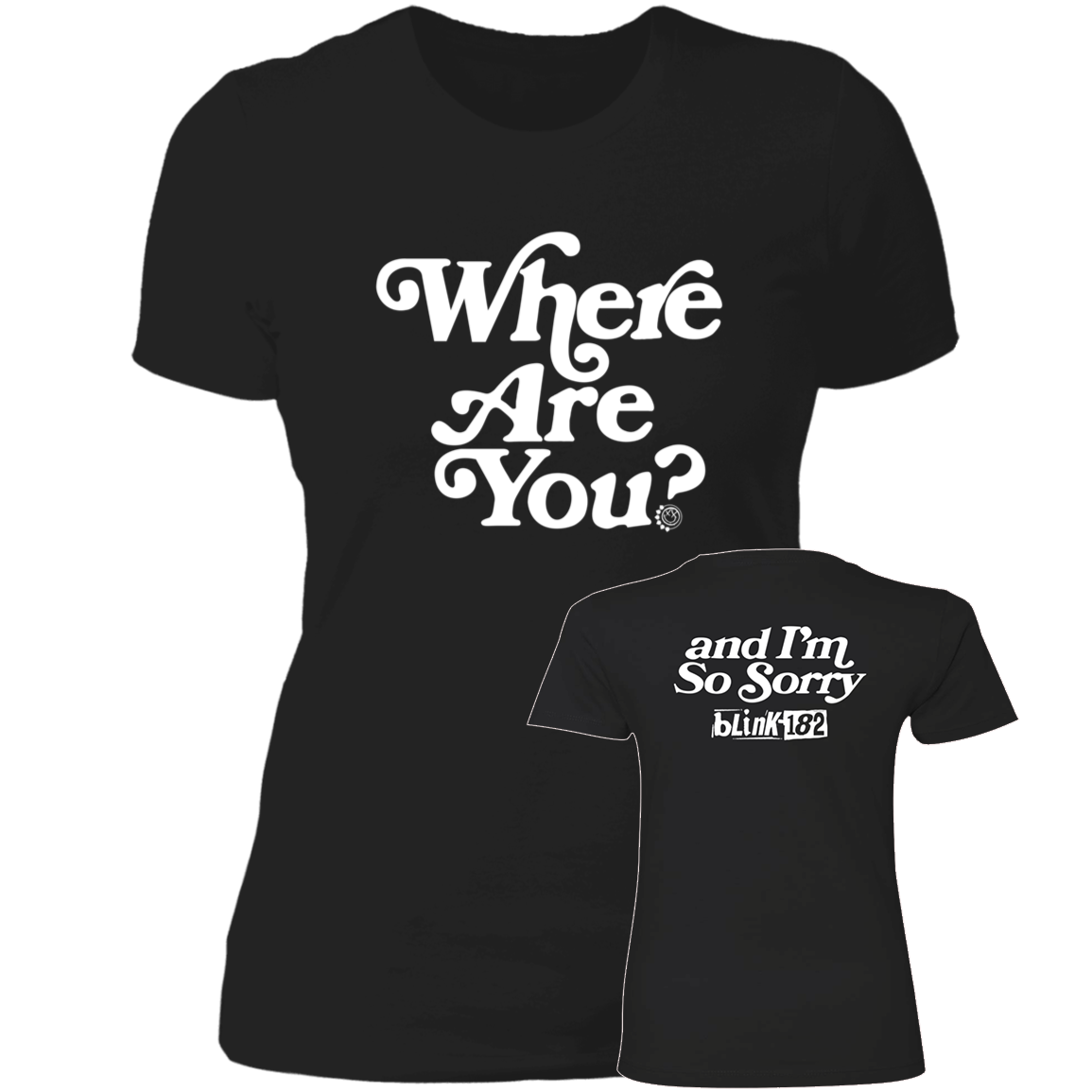 [Front + Back] Blink-182 Rock Ladies Boyfriend Shirt