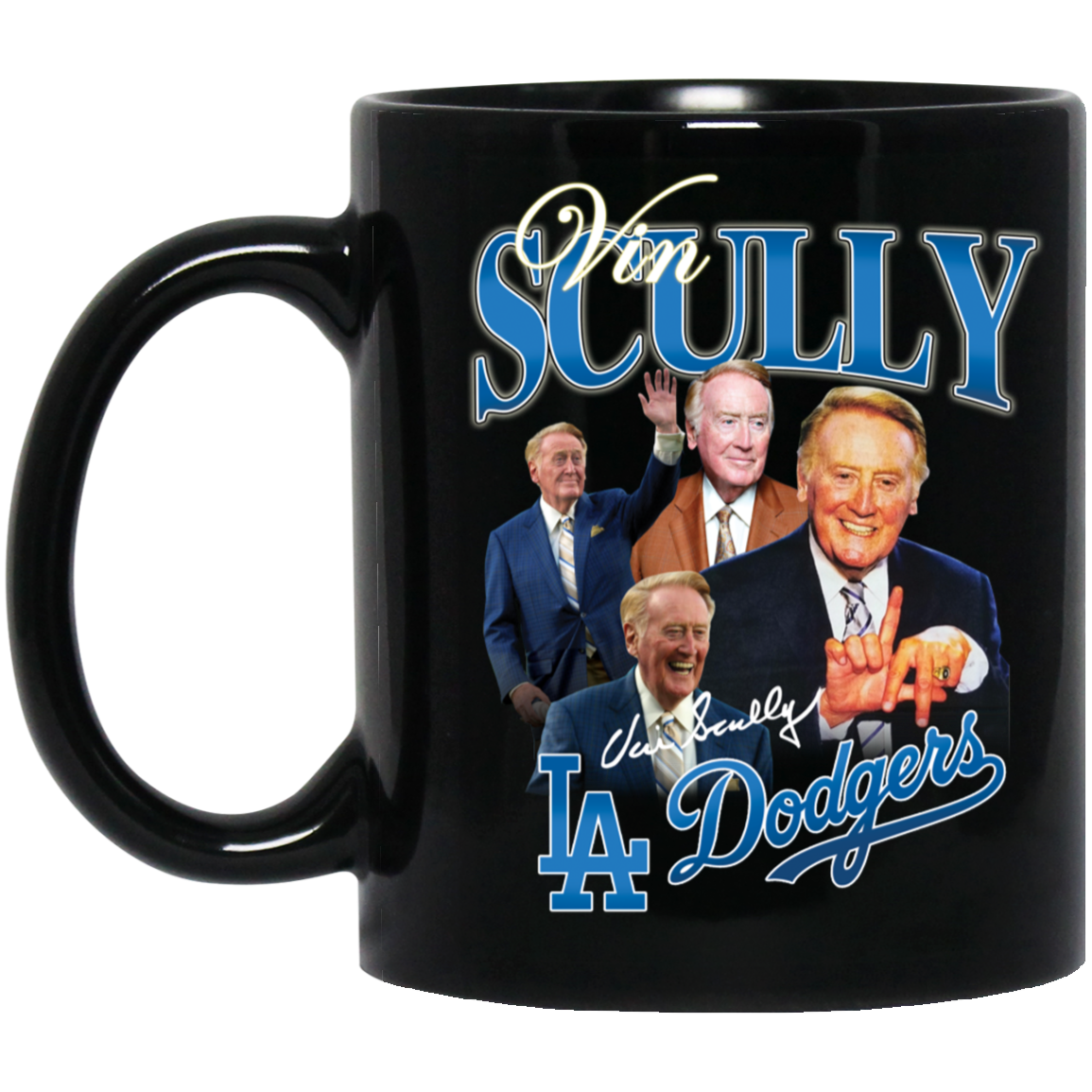Vin Scully Los Angeles Dodgers Baseball Mug