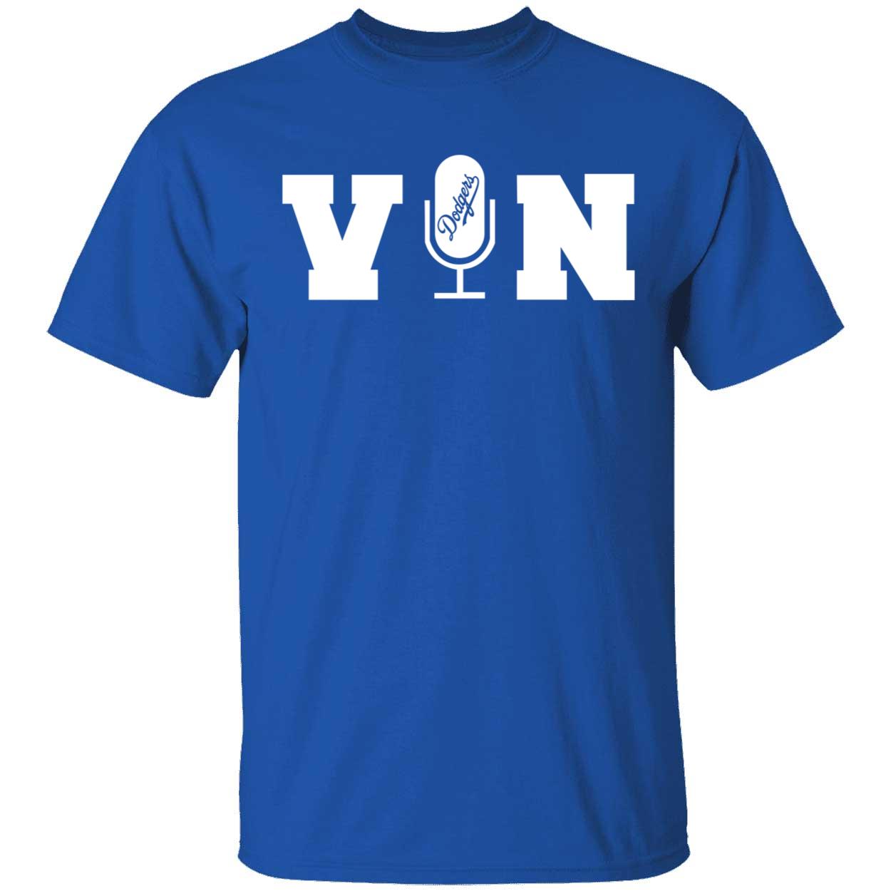 Vin Scully Microphone Dodger Shirt