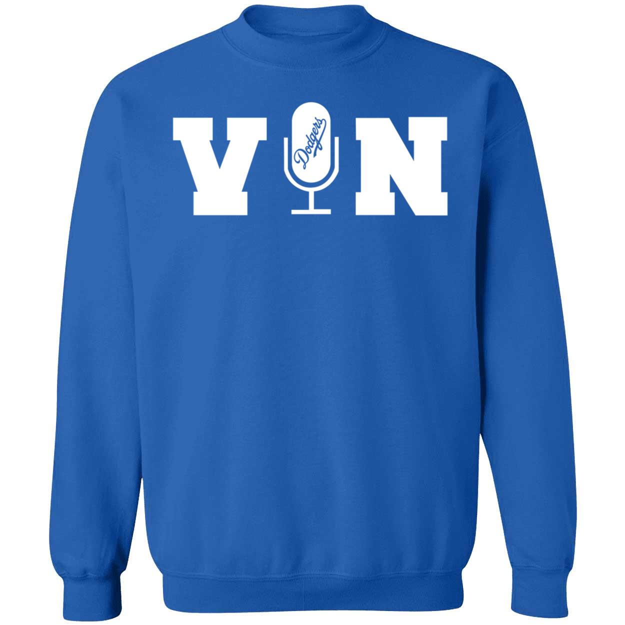 Vin Scully Microphone Dodger Sweatshirt