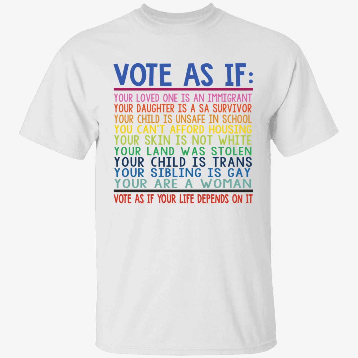 Vote As If Your Loved One Is An Immigrant Your Life Depends On It Shirt