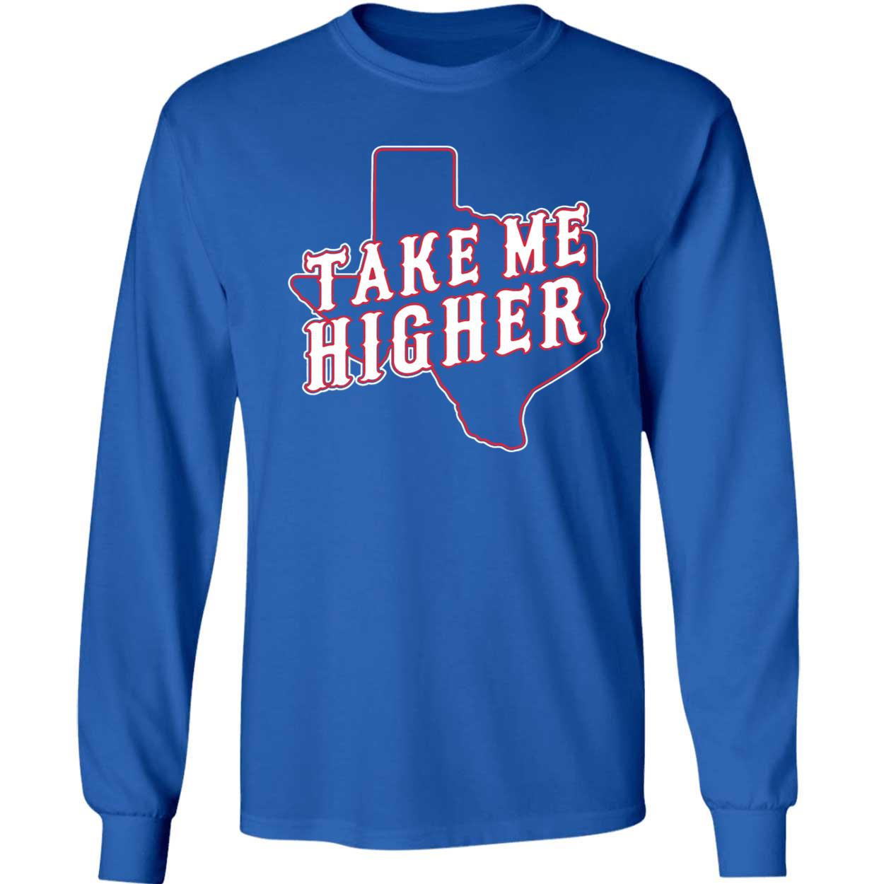 blue Take Me Higher Texas Baseball Shirt 4 1.jpg
