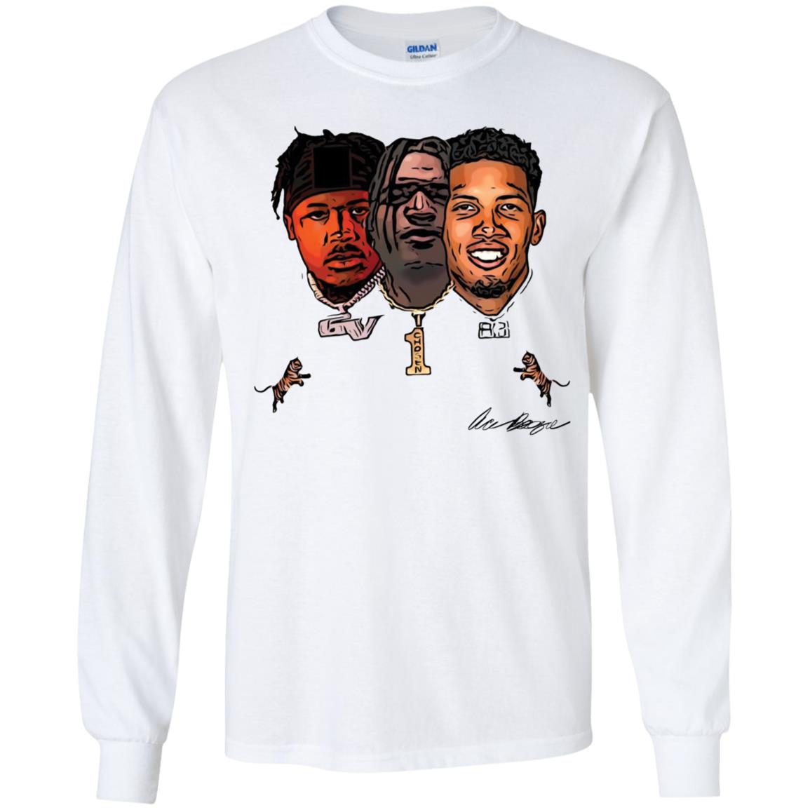 Joe Burrow Ja'marr Chase Tee Higgins Tyler Boyd Tres Amigos Long Sleeve Shirt