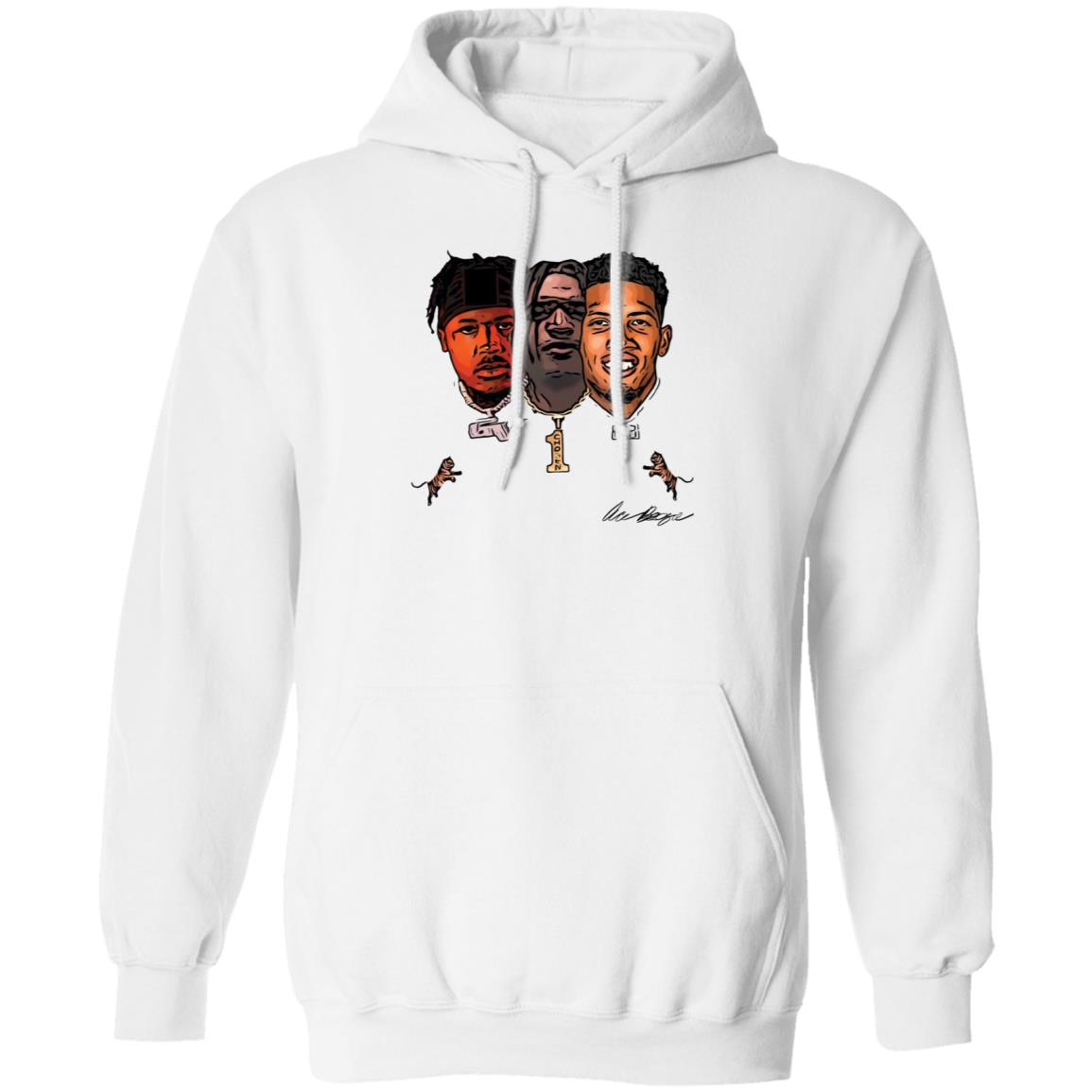Joe Burrow Ja'marr Chase Tee Higgins Tyler Boyd Tres Amigos Hoodie