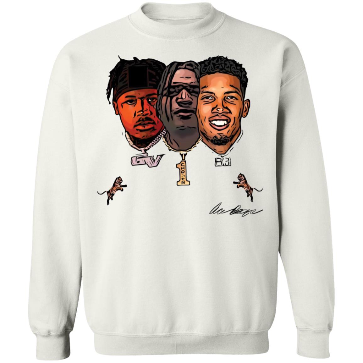 Joe Burrow Ja'marr Chase Tee Higgins Tyler Boyd Tres Amigos Sweatshirt