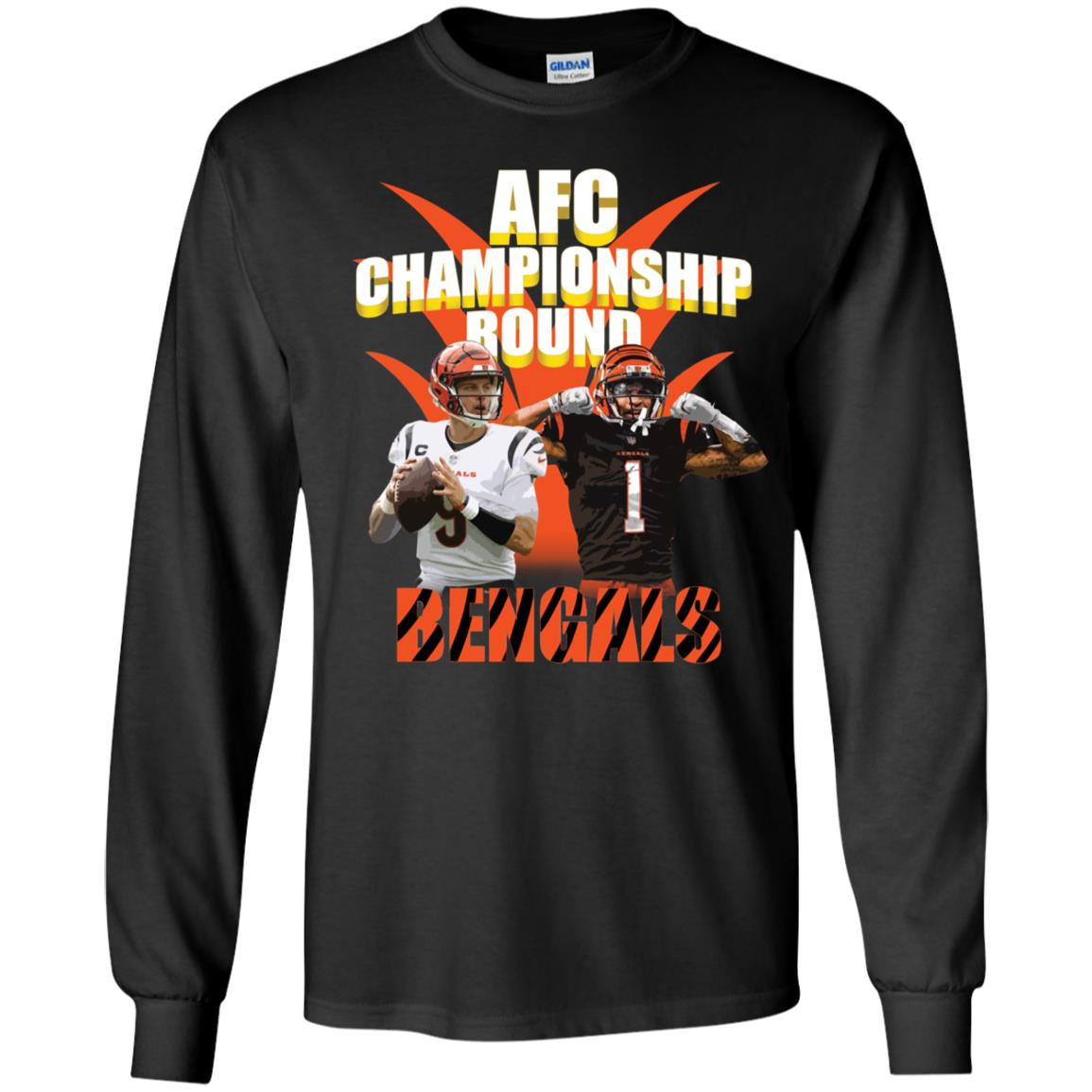 Joe Burrow Ja'Marr Chase AFC Championship Long Sleeve Shirt
