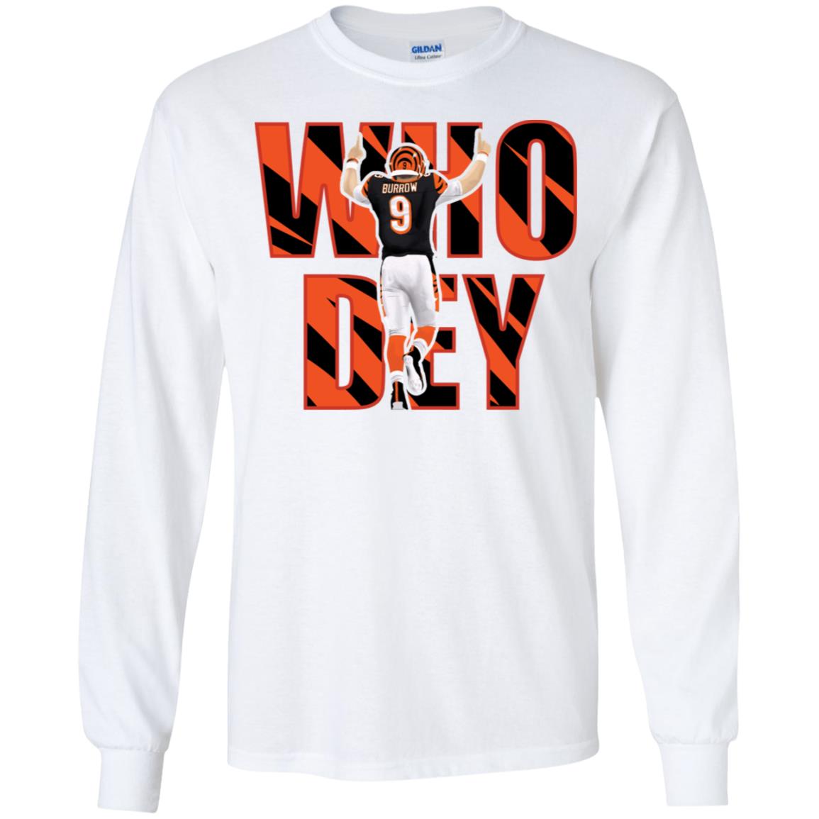 Joe Burrow Who Dey Long Sleeve Shirt