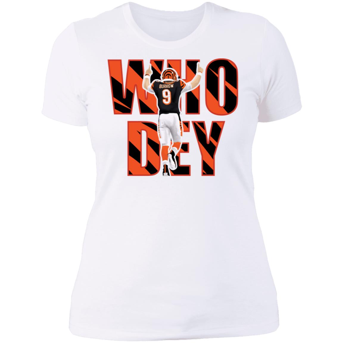 Joe Burrow Who Dey Ladies Boyfriend Shirt
