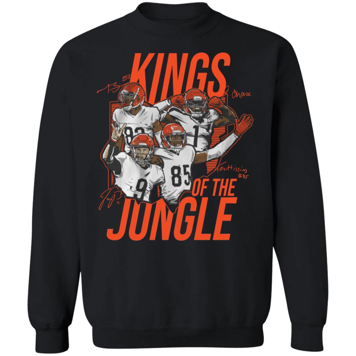 Joe Burrow Ja'marr Chase Tee Higgins Tyler Boyd Kings Of The Jungle Sweatshirt