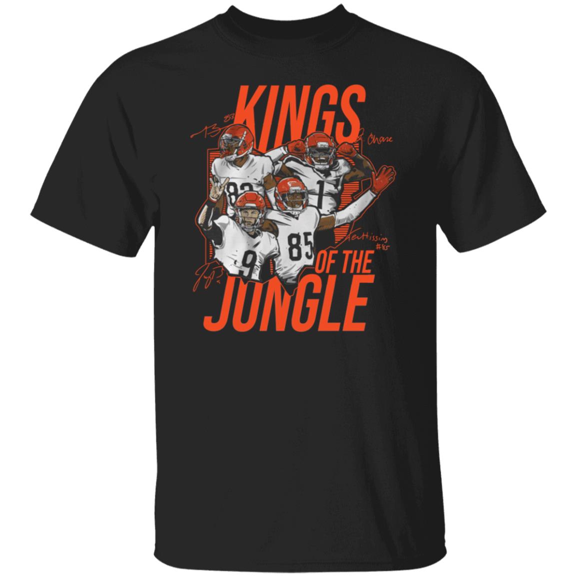 Joe Burrow Ja'marr Chase Tee Higgins Tyler Boyd Kings Of The Jungle Shirt