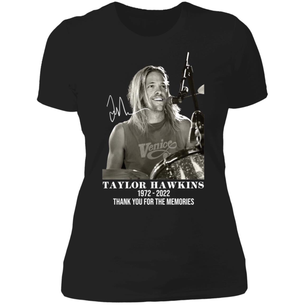 Taylor Hawkins Thank You For The Memories 1972 2022 Ladies Boyfriend Shirt