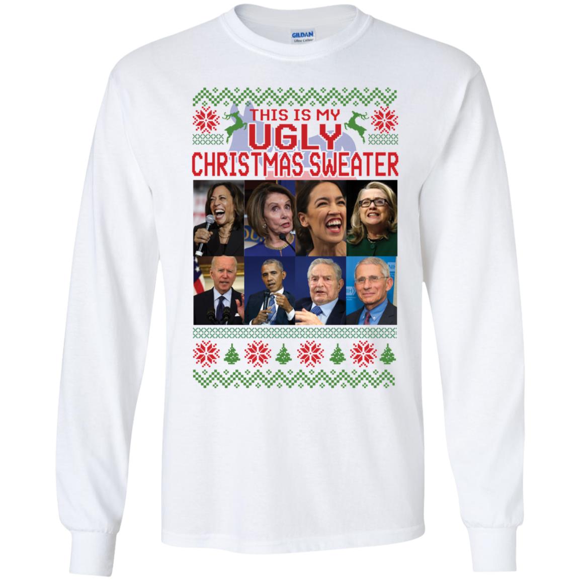 This Is My Christmas Harris Pelosi Aoc Clinton Biden Obama Soros Fauci Long Sleeve Shirt