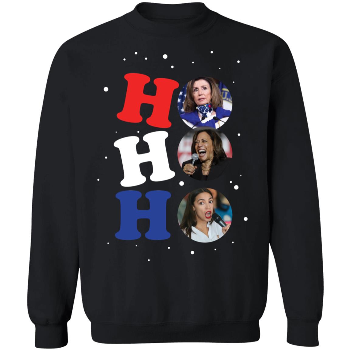 Pelosi Harris And AOC Ho Ho Ho Christmas Shirt