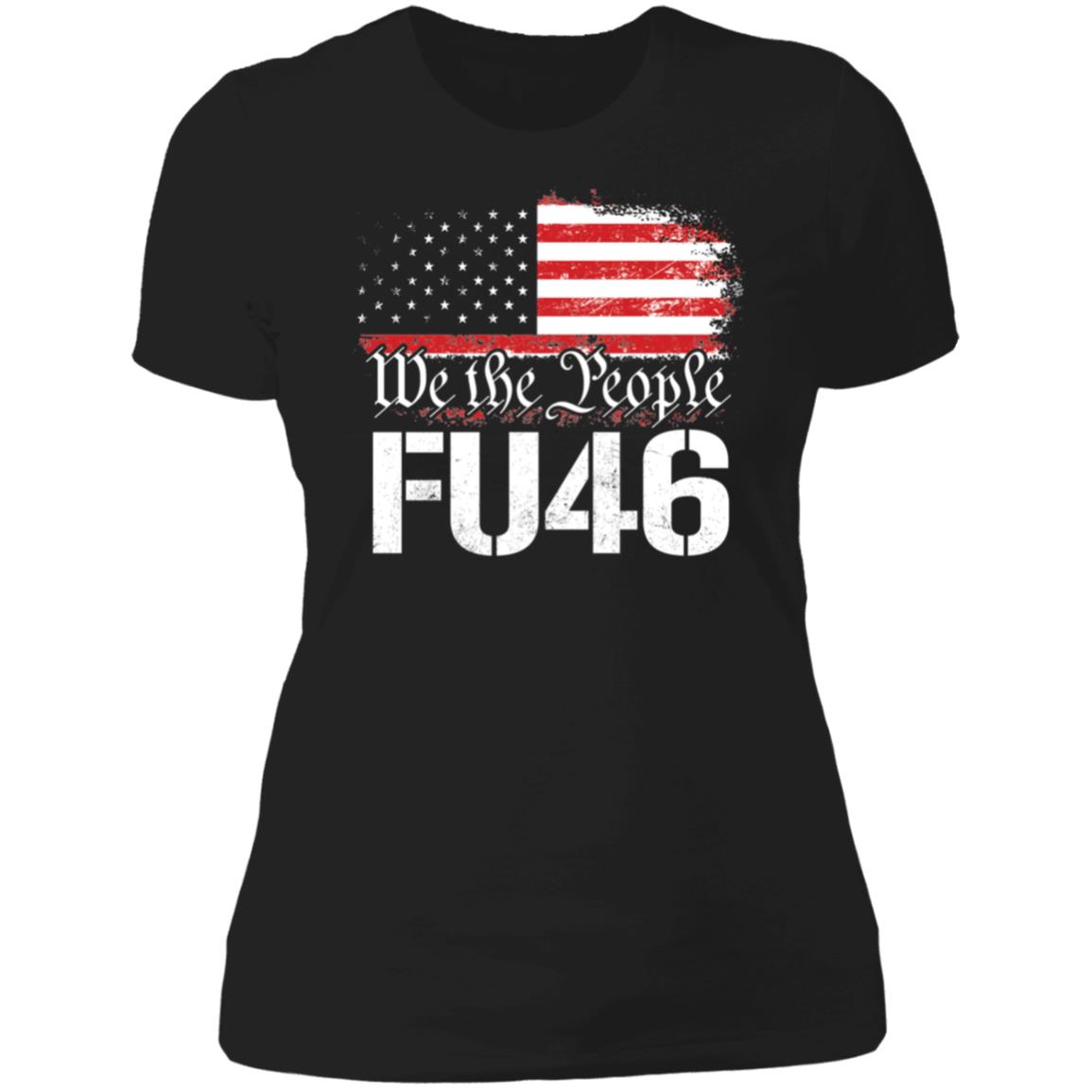 We The People FU46 American Flag Ladies Boyfriend Shirt