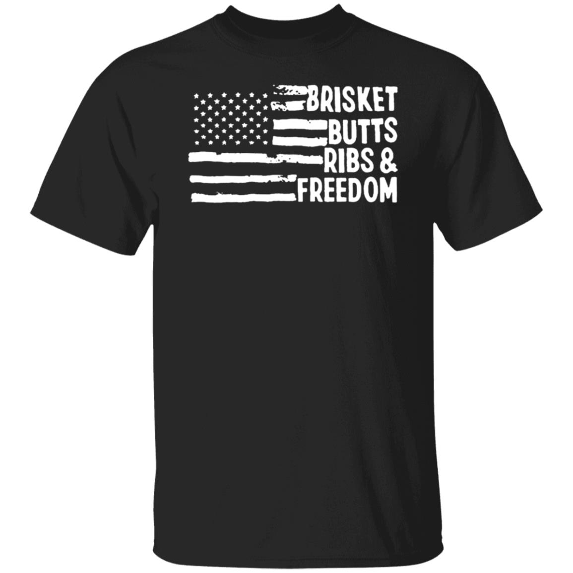 BBQ American Flag Brisket Butts Ribs And Freedom Shirt